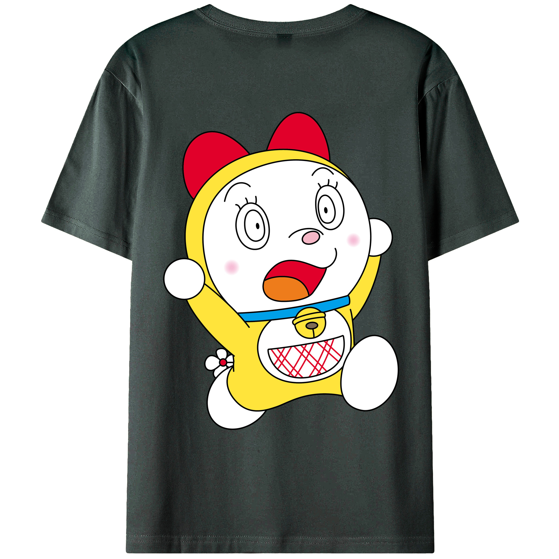 （画像用） ドラえもん ドラミ Doraemon Dorami 綿100％ メンズ半袖Tシャツ（バックプリント） 通気性